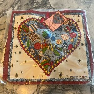 Brighton Festive Heart Tote with Red and Cream